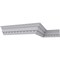 Ekena Millwork 5"H x 3 7/8"P x 6 3/8"F x 94 1/2"L, (2" Repeat), Dentil and Leaf Crown Moulding MLD05X03X06DE - alternate 5
